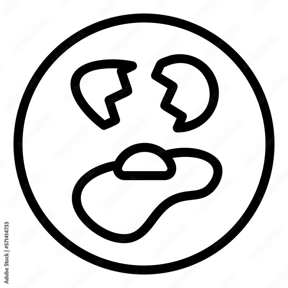 fried egg line icon fried egg line icon
