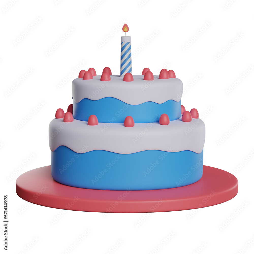 Cake 3d 3d illustration Cake 3d 3d illustration