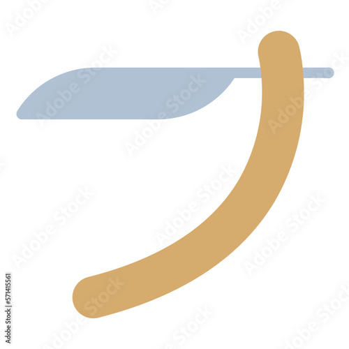 Eyebrow shaver flat icon