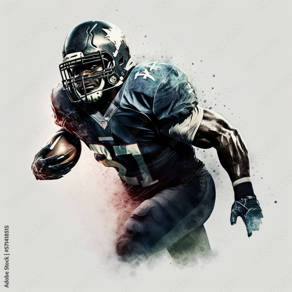 illustration of american football players in their angles that every fan likes, Generative AI