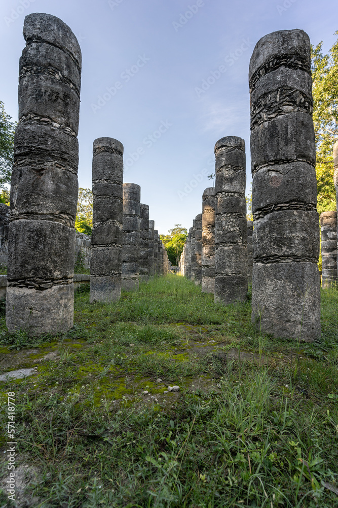 Temple of the Warriors in the Chichen Itza Archaeological Zone.