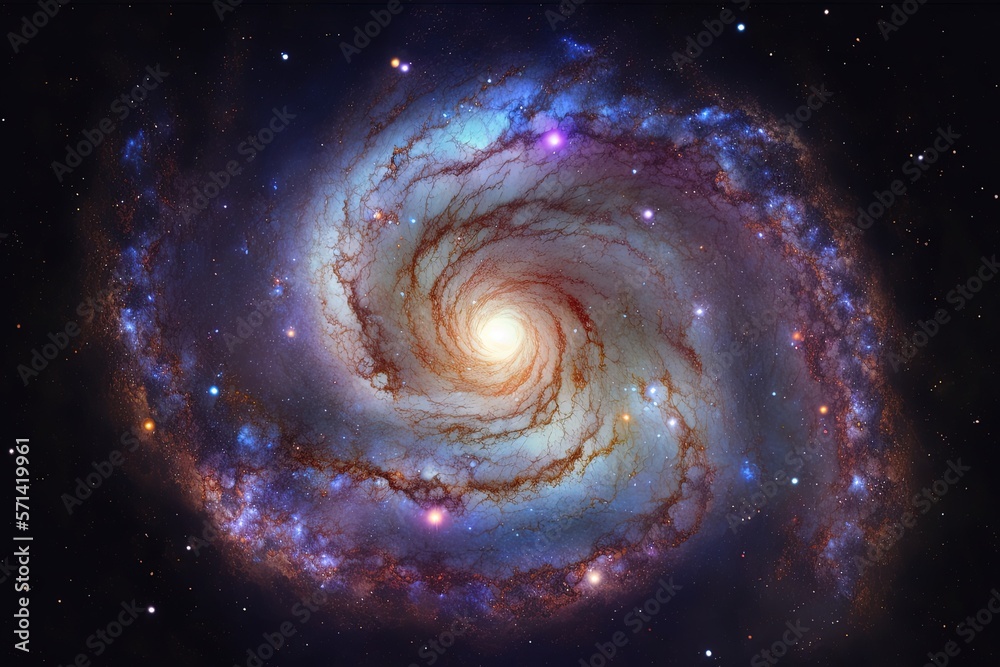 Milky Way galaxy with stars and vibrant space dust as seen in the universe. Generative AI Milky Way galaxy with stars and vibrant space dust as seen in the universe. Generative AI