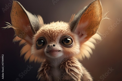 close up of a cute alien animal