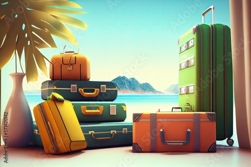 Beach vacation with a pile ...
