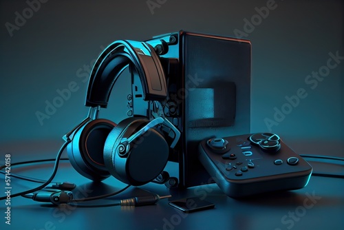 Gamers kit with headphones,...
