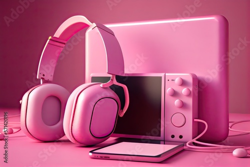 Pink Gamers kit with headph...