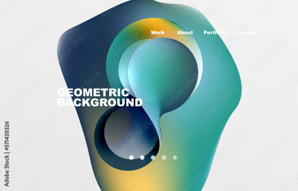 Landing page abstract liquid background. Flowing shapes, round design and circle. Web page for website or mobile app wallpaper Landing page abstract liquid background. Flowing shapes, round design and circle. Web page for website or mobile app wallpaper