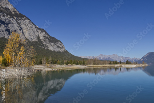 Lake Abraham on a Clear Autumn Day