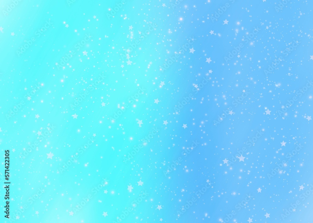 Light blue with stars background with bubbles Light blue with stars background with bubbles