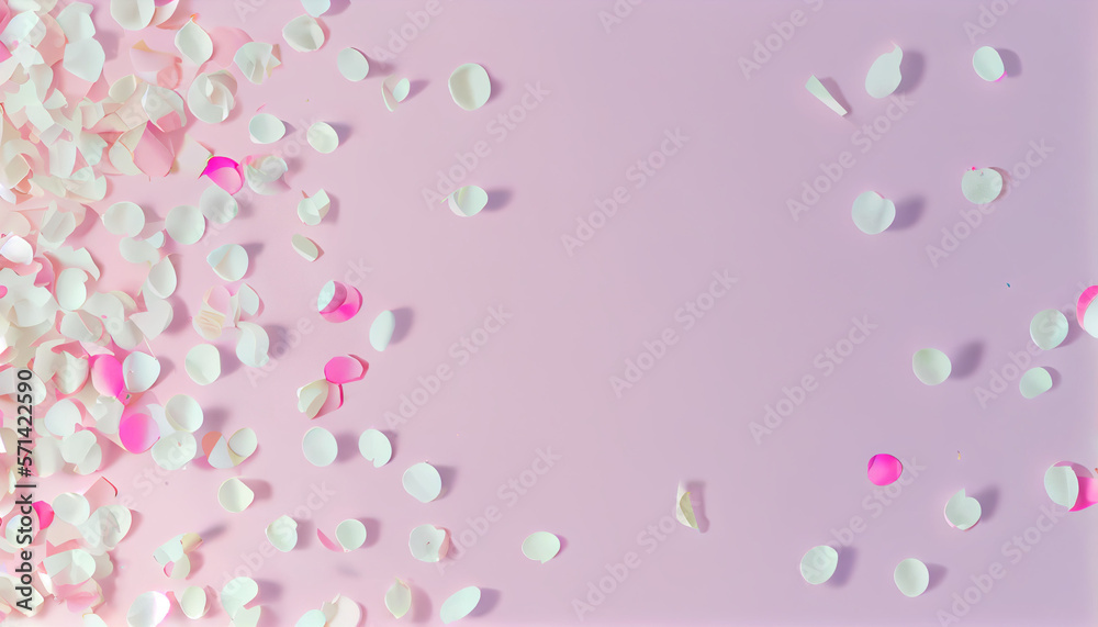 Flat lay top view copy space of rose petals. Valentine's Day Concept Flat lay top view copy space of rose petals. Valentine's Day Concept