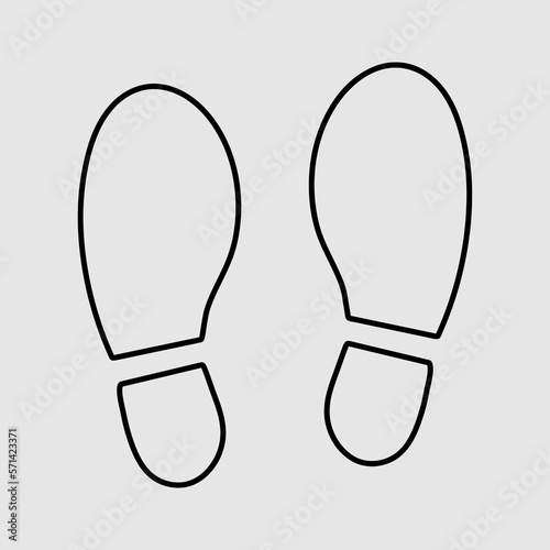  Shoes print black icon trendy style illustration on white background 