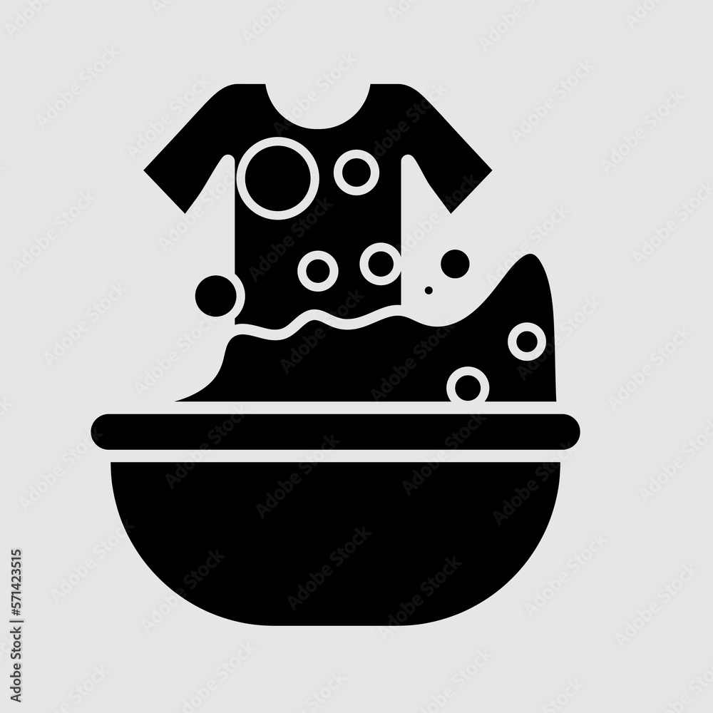 Washing clothes icon trendy style isolated on white background..eps Washing clothes icon trendy style isolated on white background..eps
