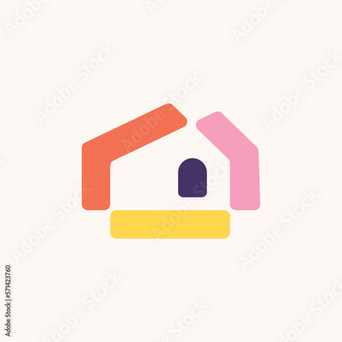 house home mortgage real estate logo vector icon illustration