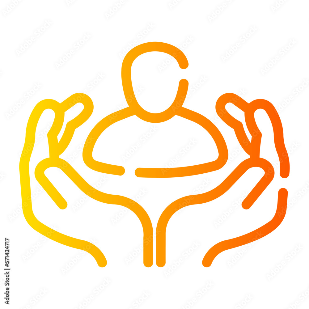 Fototapeta premium care gradient icon