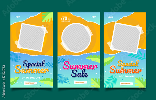 Tropical Summer sale social media Story