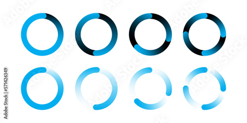Blue circles white background. Bright modern texture. Vector illustration.
