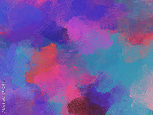 Colorful oil paint brush abstract background pink blue