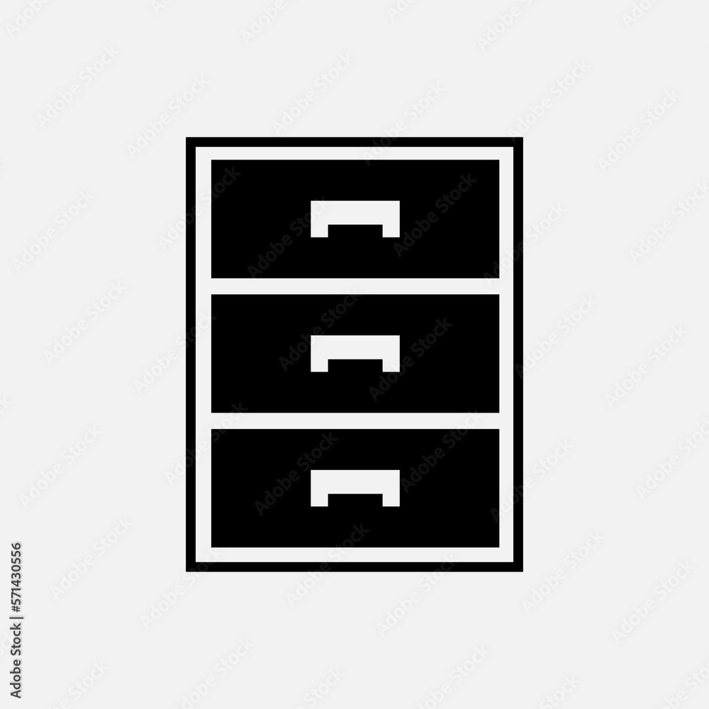 Drawer Icon Vector. trendy style illustration on white background..eps Drawer Icon Vector. trendy style illustration on white background..eps