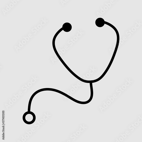  Outline stetoscope Health icon trendy style illustration on white background..eps