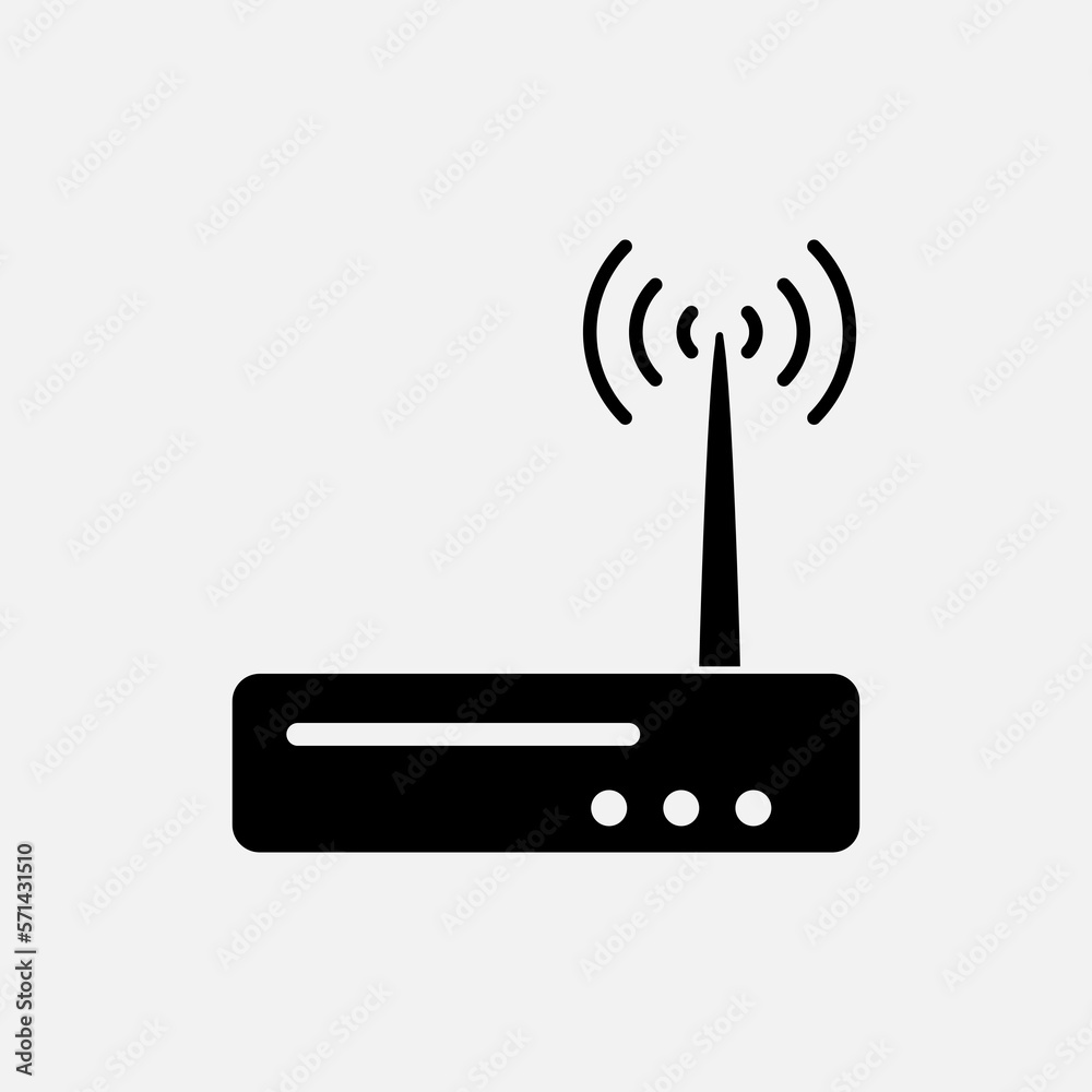 Router icon trendy style illustration on white background..eps Router icon trendy style illustration on white background..eps