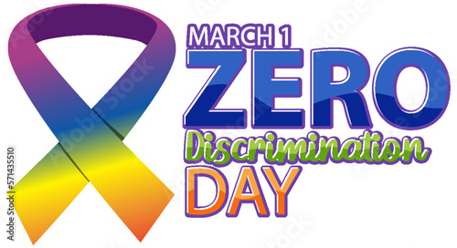Zero discrimination day banner design