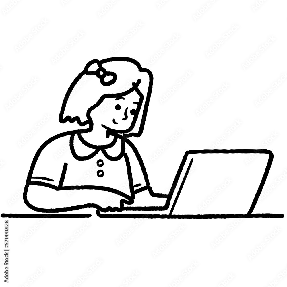 girl learning online dry brush stroke drawing vector illustration for decoration, website, web, mobile app, printing, banner, logo, poster design, etc. girl learning online dry brush stroke drawing vector illustration for decoration, website, web, mobile app, printing, banner, logo, poster design, etc.
