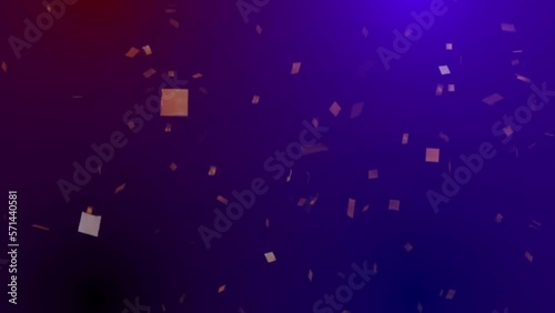 falling confetti glittering celebration purple background for promotional ad, Red Hat Society, New Year's party, sale photo