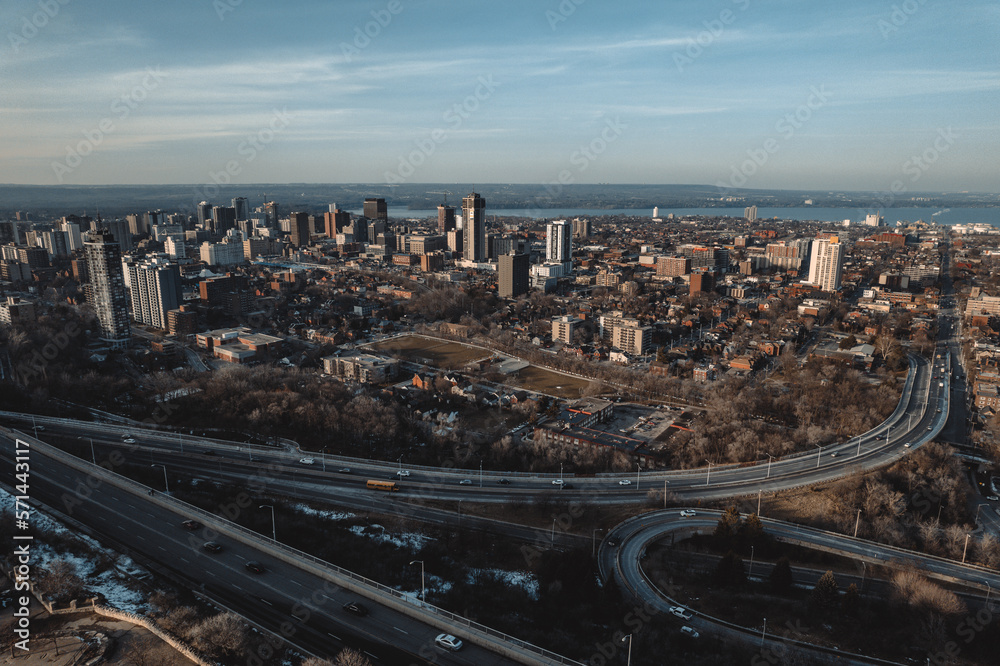Obraz premium city arial view
