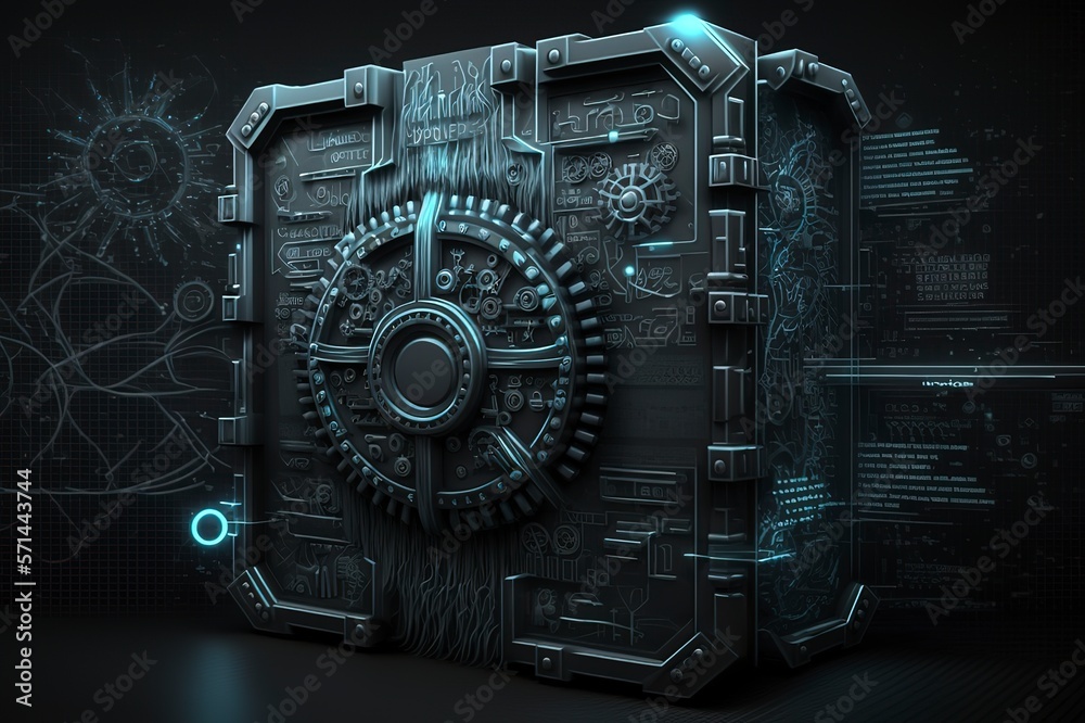 Gear. Technical support. Future technologies. Futuristic illustration. Generative art. Gear. Technical support. Future technologies. Futuristic illustration. Generative art.
