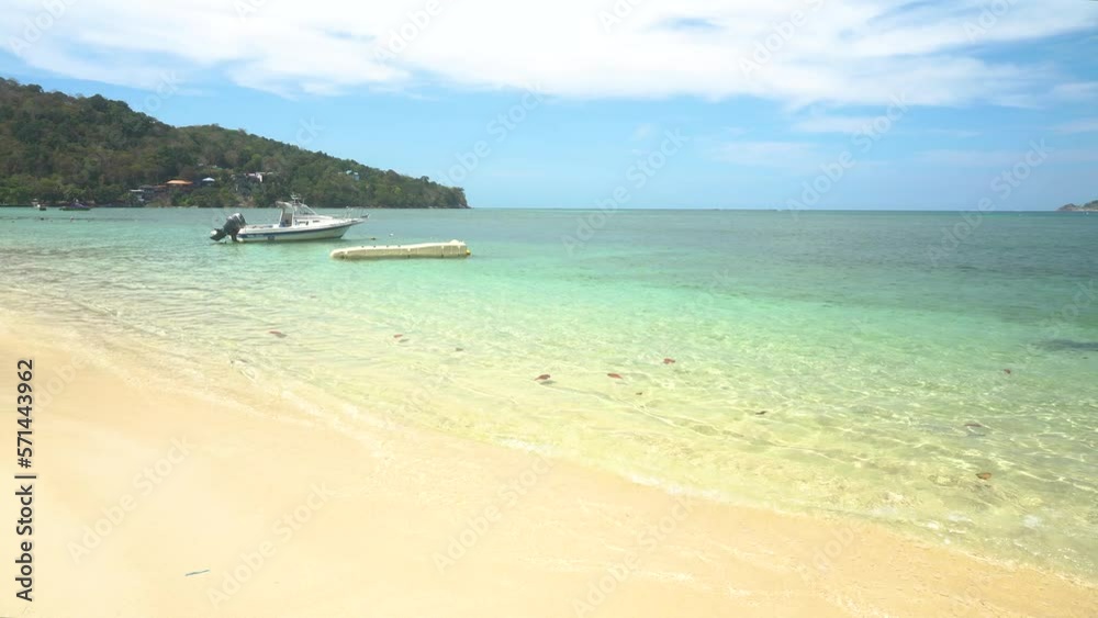 Tropical sandy and blue water beach in patong. Copy space Tropical sandy and blue water beach in patong. Copy space