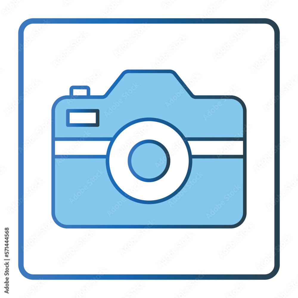 Camera icon illustration. icon related to tourism, travel. Lineal color icon style, two tone icon. Simple vector design editable Camera icon illustration. icon related to tourism, travel. Lineal color icon style, two tone icon. Simple vector design editable