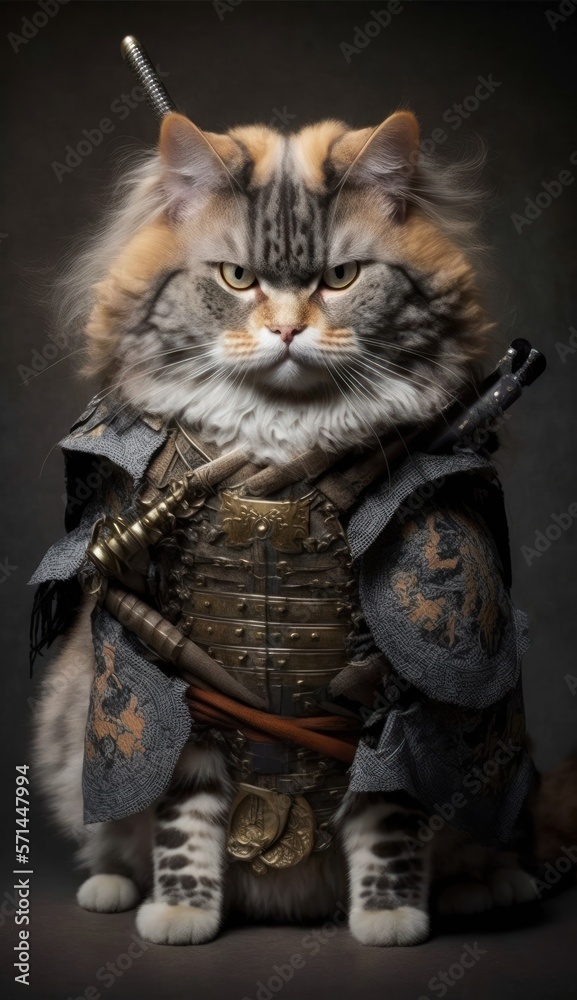 Majestic Animal LaPerm Shogun in Samurai Armor: A Depiction of Japanese Culture, Armor, Feudal Japan, Bushido, Warrior, Castle, Shogun, Feudal Lord, Ronin (generative AI) Majestic Animal LaPerm Shogun in Samurai Armor: A Depiction of Japanese Culture, Armor, Feudal Japan, Bushido, Warrior, Castle, Shogun, Feudal Lord, Ronin (generative AI)