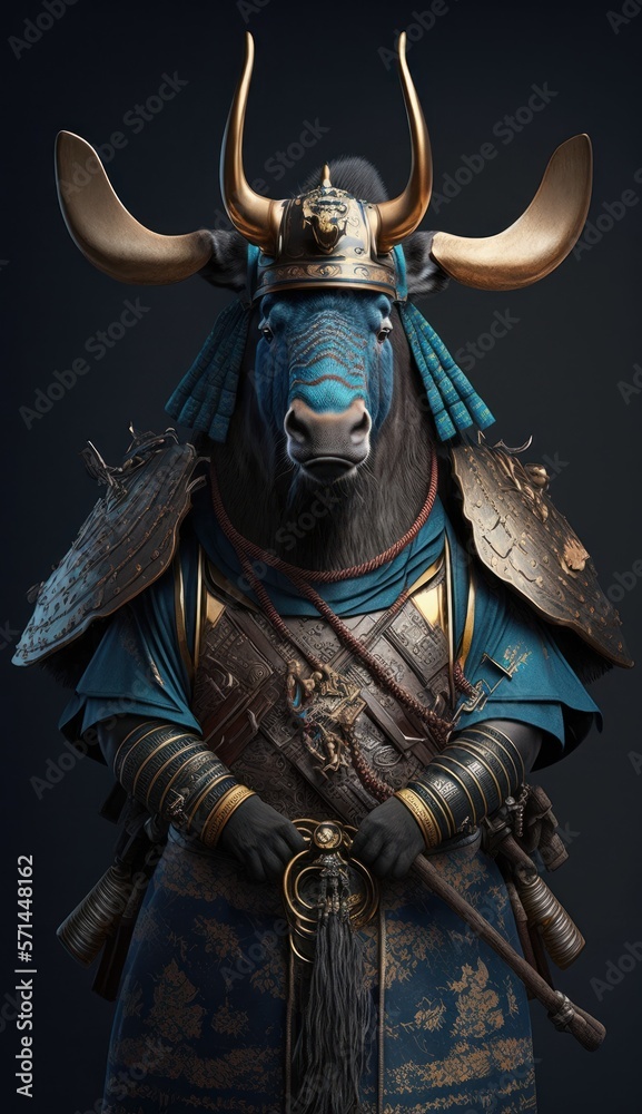 Majestic Animal Moose Shogun in Samurai Armor: A Depiction of Japanese Culture, Armor, Feudal Japan, Bushido, Warrior, Castle, Shogun, Feudal Lord, Ronin (generative AI) Majestic Animal Moose Shogun in Samurai Armor: A Depiction of Japanese Culture, Armor, Feudal Japan, Bushido, Warrior, Castle, Shogun, Feudal Lord, Ronin (generative AI)