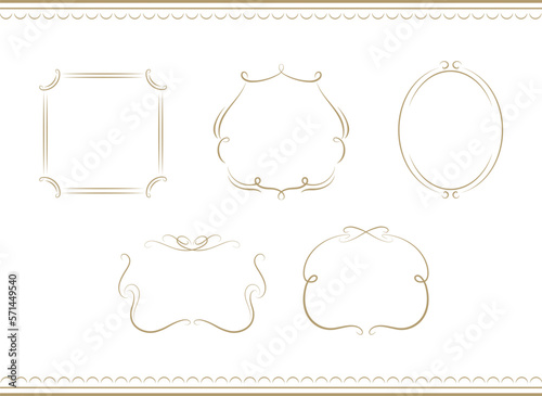 洋風のアンティークフレームセット