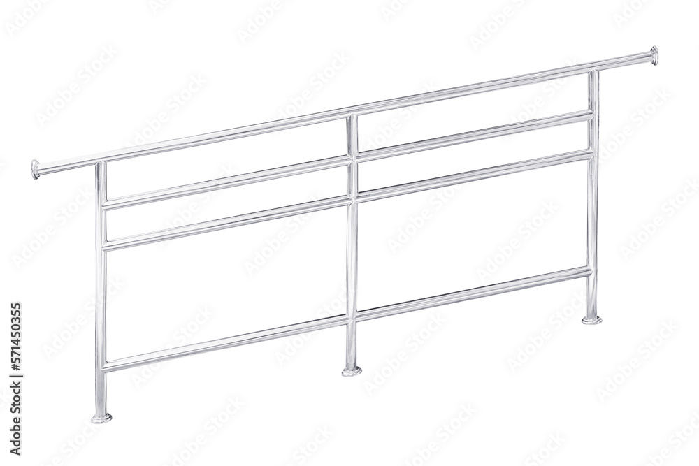 Stainless steel railing. Stainless steel railing.