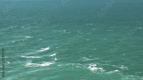 Wallpaper Mural Beautiful Picturesque Atlantic Ocean Water with Calm Waves in Large Turquoise Sea with Windy Weather Conditions, Pembrokeshire Coast National Park, Skomer Island, Wales, UK Torontodigital.ca