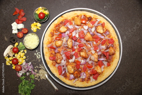 Pizza with Chicken and Paprika