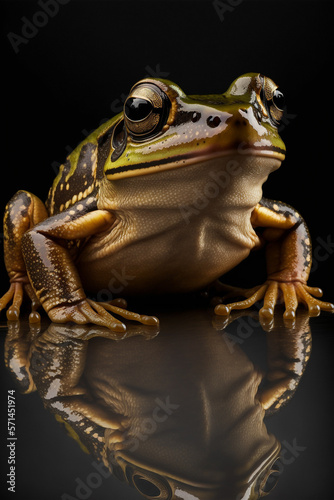 Photo portrait of a frog