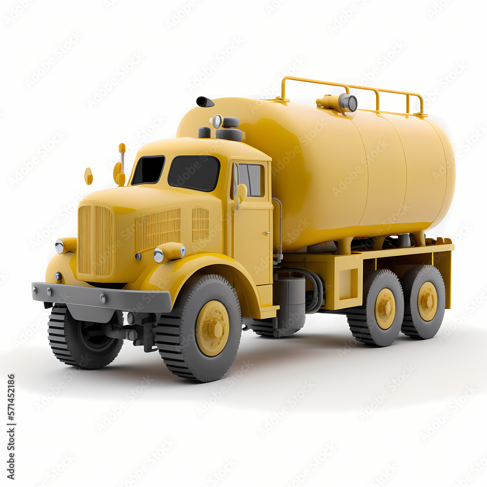 Fuel Truck - Oil Truck Toy 3D Render 