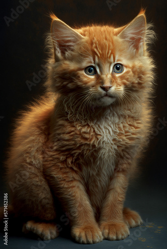 Portrait Photo of an Orange Kitten