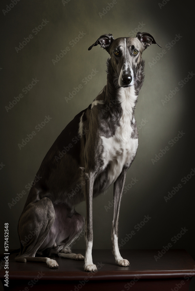 Portrait Photo of a Greyhound Cross