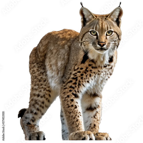 Animal Bobcat Design Elements Isolated Transparent Background: Graphic Masterpiece, Clear Alpha Channel for Overlays Web Design, Digital Art, PNG Image Format (generative AI © Christine