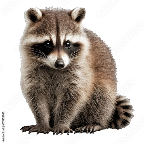 Animal Raccoon Design Elements Isolated Transparent Background: Graphic Masterpiece, Clear Alpha Channel for Overlays Web Design, Digital Art, PNG Image Format (generative AI