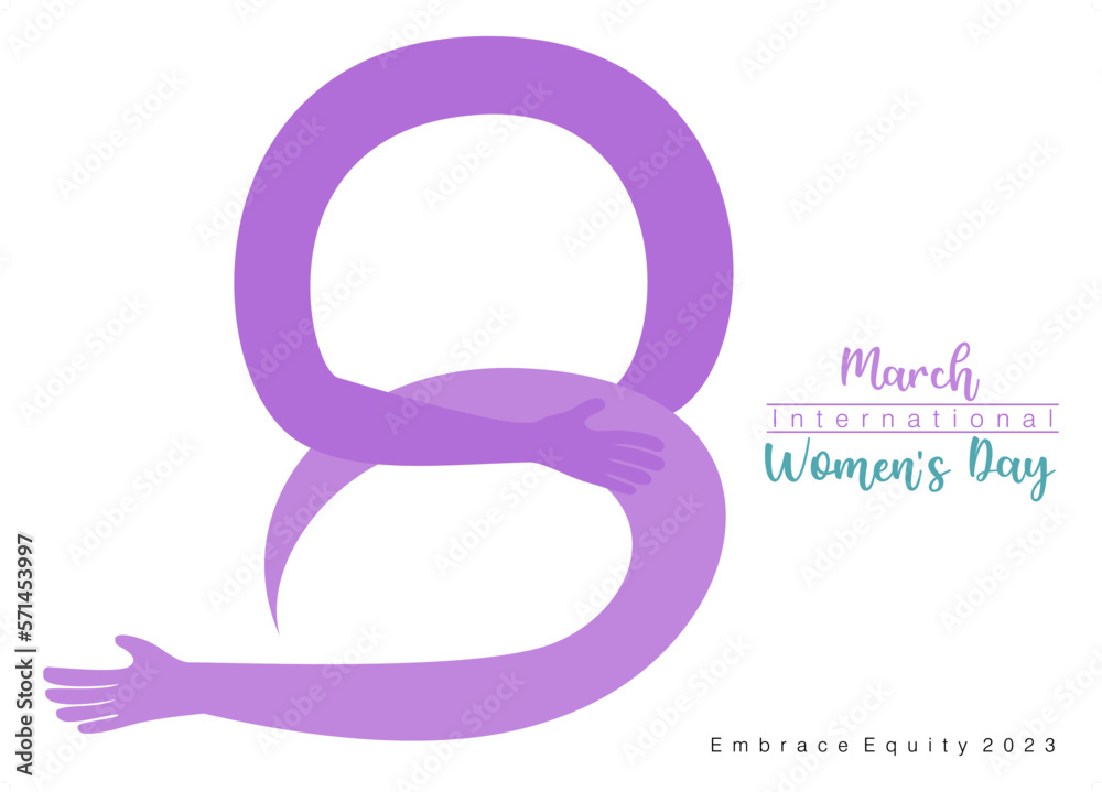 An abstract vector illustration for Women’s Day on the theme of Embrace Equity for 2023 An abstract vector illustration for Women’s Day on the theme of Embrace Equity for 2023