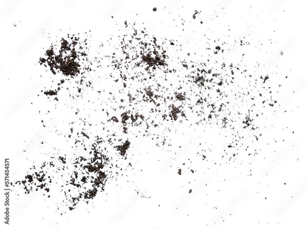 abstract soil spread isolated