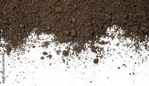 Scattered soil isolated photo