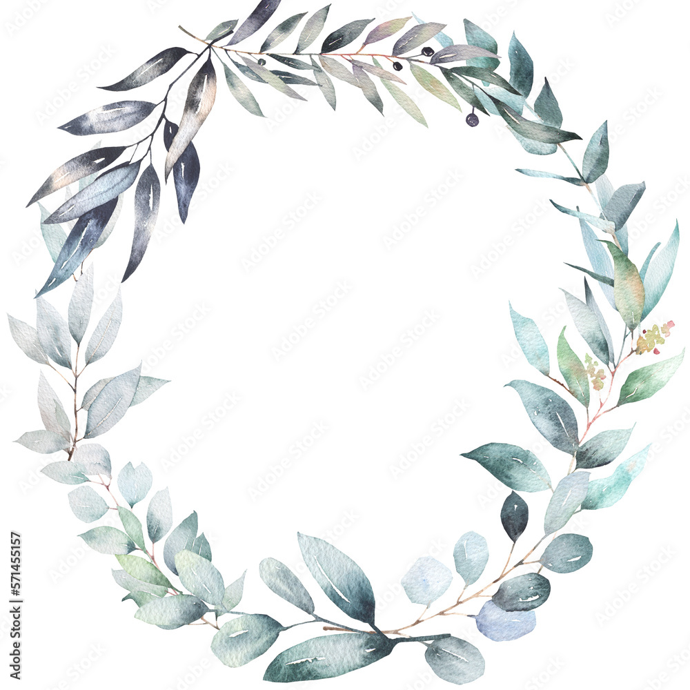 frame watercolor leaf frame frame watercolor leaf frame