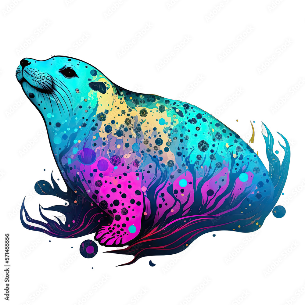 Animal leopard seal Design Elements Isolated Transparent Background ...