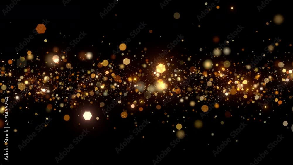 gold glitter sparkles dust light background video