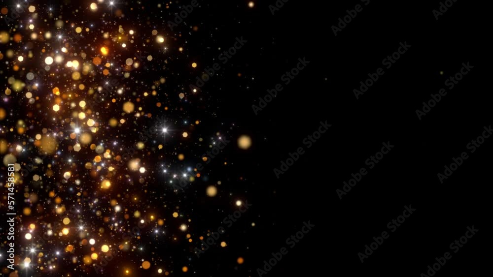 golden glow bokeh light dust particles effects background